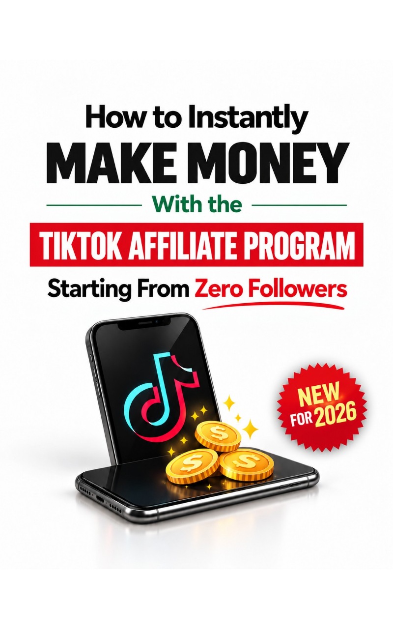 Portada provisional en inglés del Manual de afiliación de TikTok, de Mark Ellison
